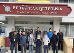 ชุมพร – ทลายรังเถื่อนท่าแซะ! กอ.รมน.ชุมพร สนธิกำลังบุกตะครุบ 7 ต่างด้าวคา สวนยาง ผงะ! เจอทั้งยาบ้า-กระสุนปืน ลั่นจับจริงไม่มีเคลียร์!