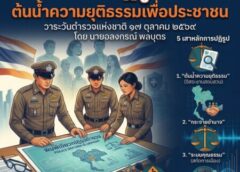 รายงานพิเศษ วาระวันตำรวจแห่งชาติ “พิมพ์เขียวปฏิรูปตำรวจ: ต้นน้ำความยุติธรรมเพื่อประชาชน” โดย นายอลงกรณ์ พลบุตร อดีตรองประธานสภาขับเคลื่อนการปฏิรูปประเทศ(สปท.)และสมาชิกสภาปฏิรูปแห่งชาติ(สปช.)